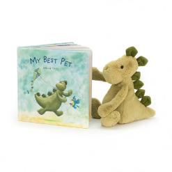 Jellycat - My Best Pet Book and Bashful Dino Green