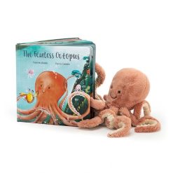 Jellycat - The Fearless Octopus Book and Odell Octopus Apricot